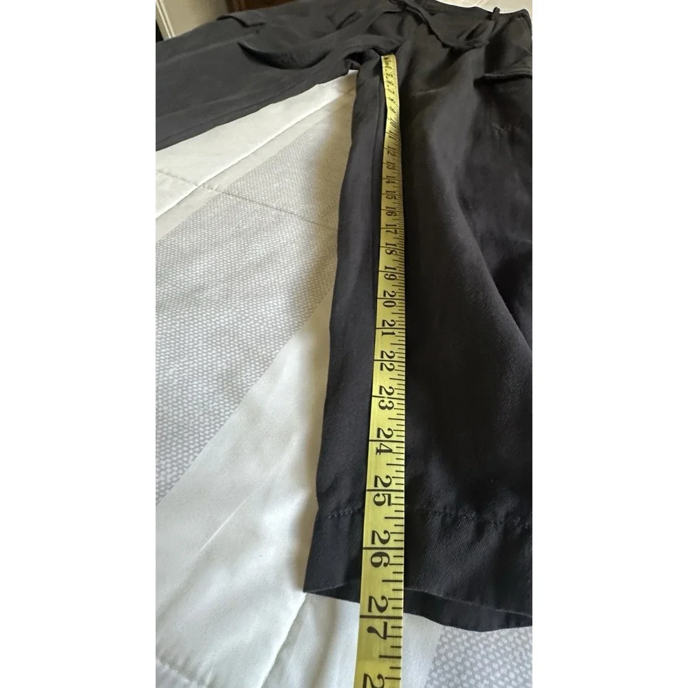 Banana Republic Lyocell Linen Blend‎ Belted Cargo Pants 6L Black RT $110 READ